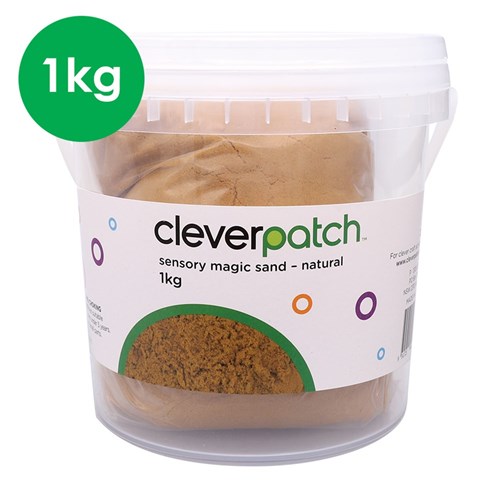 CleverPatch Sensory Magic Sand - Natural - 1kg Tub