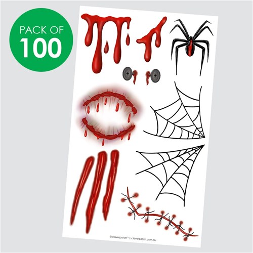 Temporary Tattoos - Halloween - Pack of 100