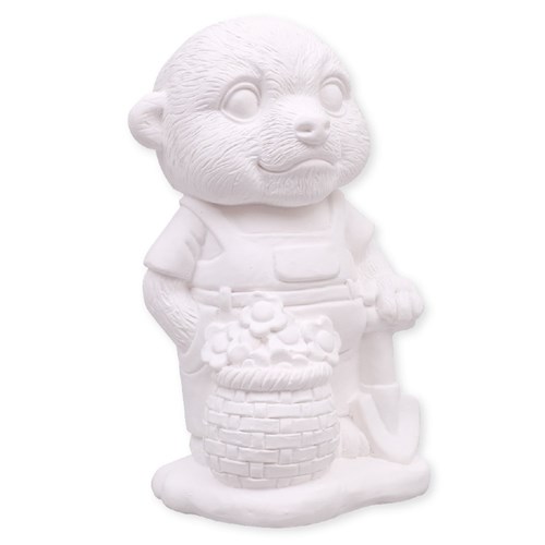 Plaster Meerkat Gardener - Each