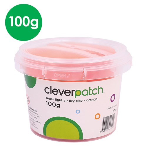 CleverPatch Super Light Air Dry Clay - Orange - 100g Tub