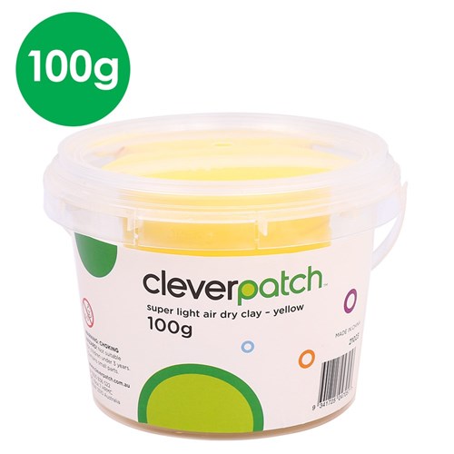 CleverPatch Super Light Air Dry Clay - Yellow - 100g Tub