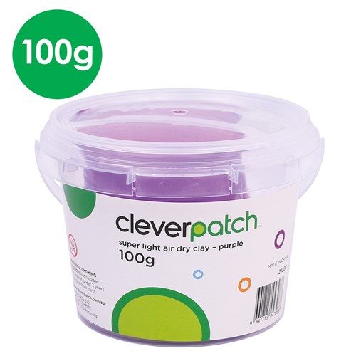 CleverPatch Super Light Air Dry Clay - Purple - 100g Tub