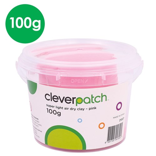 CleverPatch Super Light Air Dry Clay - Pink - 100g Tub