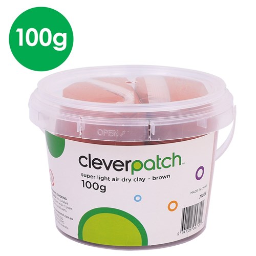 CleverPatch Super Light Air Dry Clay - Brown - 100g Tub