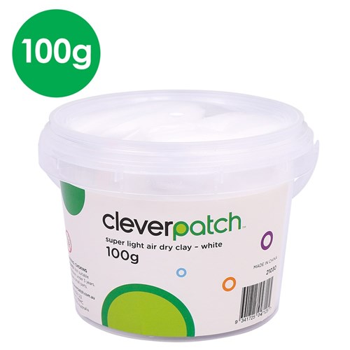 CleverPatch Super Light Air Dry Clay - White - 100g Tub