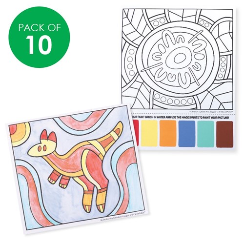 Magic Painting Pictures - Indigenous Designs - Pack of 10