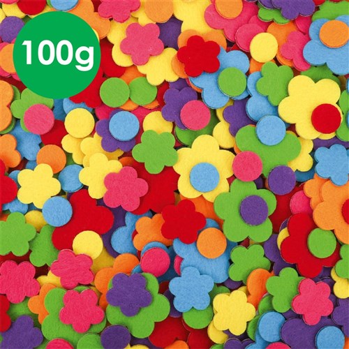 Felt Stickers - Flowers - 100g Pack