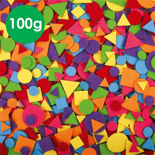 Felt Stickers - Shapes - 100g Pack