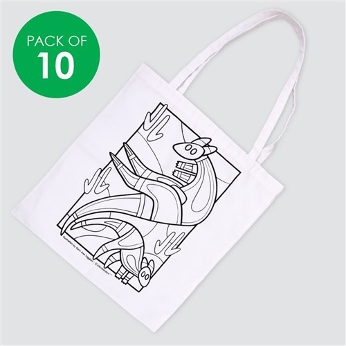 Indigenous Designed Printed Cotton Bags - Pack of 10