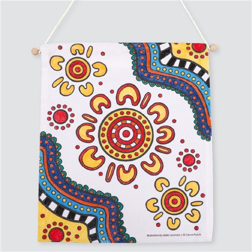 Indigenous Designed Printed Fabric Banner - Each