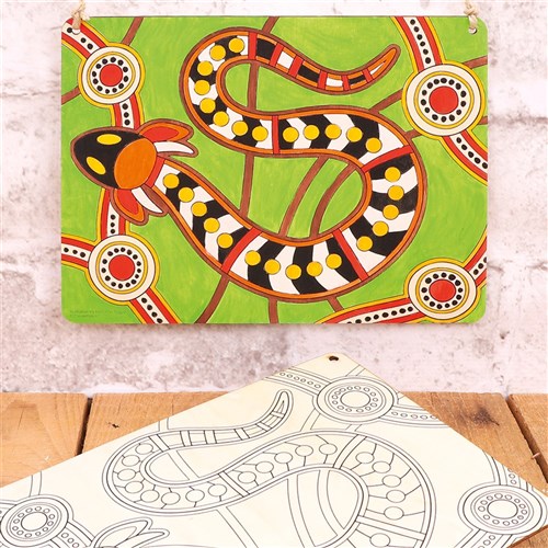 Indigenous Designed Wooden Boards - Serpent - Pack of 10