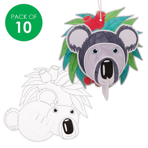 3D Cardboard Wall Hangings - Koala - Pack of 10