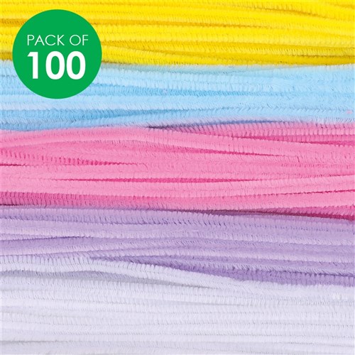Chenille Stems - Pastel - Pack of 100