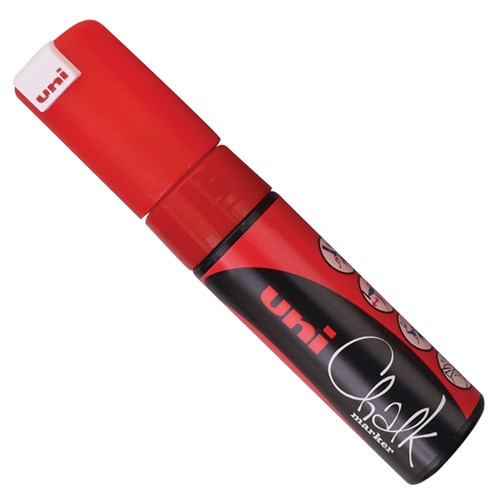 Uni Liquid Chalk Marker - Chisel Tip - Red
