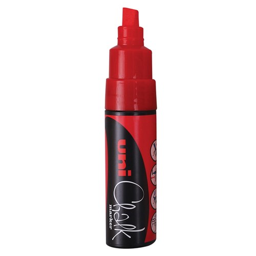 Uni Liquid Chalk Marker - Chisel Tip - Red