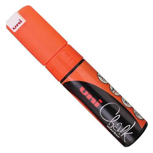 Uni Liquid Chalk Marker - Chisel Tip - Orange