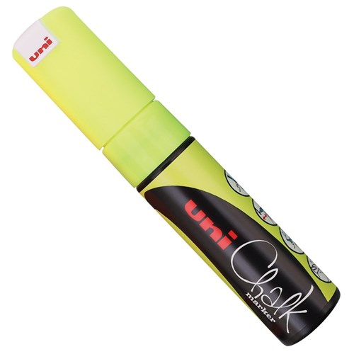 Uni Liquid Chalk Marker - Chisel Tip - Yellow