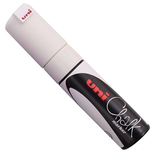 Uni Liquid Chalk Marker - Chisel Tip - White
