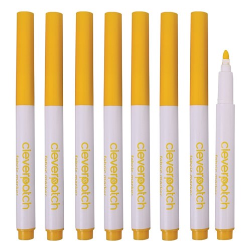CleverPatch Fabric Markers - Yellow - Pack of 8