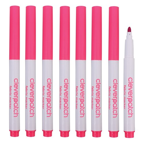 CleverPatch Fabric Markers - Pink - Pack of 8