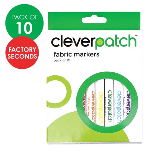 FACTORY SECONDS CleverPatch Fabric Markers - Pack of 10