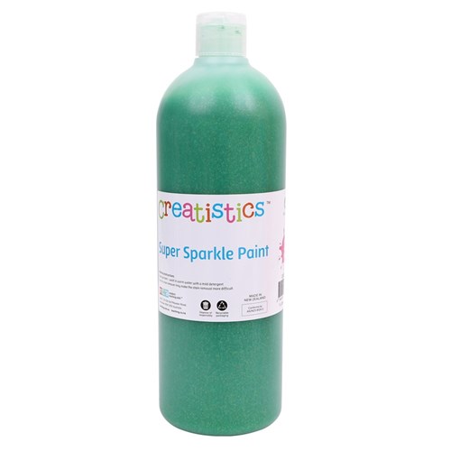 Creatistics Glitter Paint - Green - 1 Litre