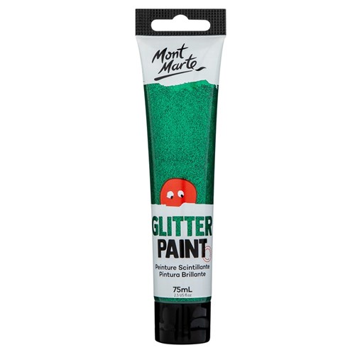 Mont Marte Glitter Paint Tube - Green - 75ml