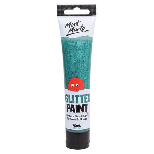 Mont Marte Glitter Paint Tube - Turquoise - 75ml