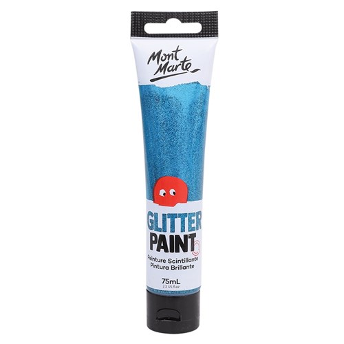 Mont Marte Glitter Paint Tube - Blue - 75ml