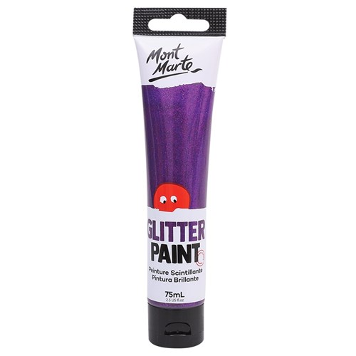 Mont Marte Glitter Paint Tube - Purple - 75ml