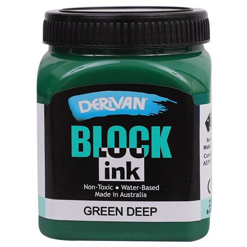Derivan Block Printing Ink - Green - 250ml
