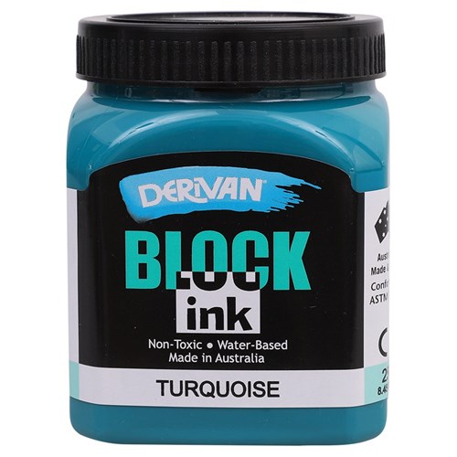 Derivan Block Printing Ink - Turquoise - 250ml