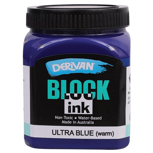 Derivan Block Printing Ink - Blue - 250ml