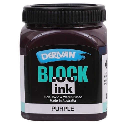 Derivan Block Printing Ink - Purple - 250ml