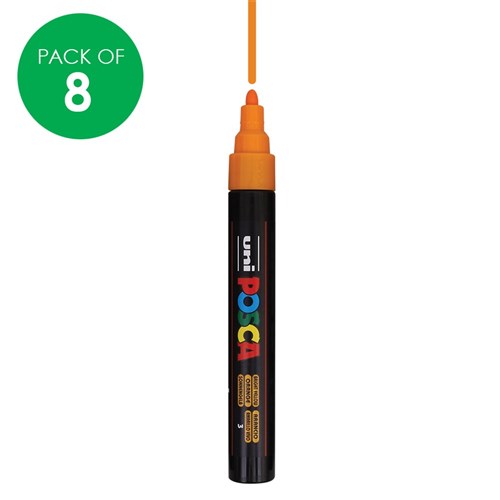 POSCA Paint Markers - Medium Tip - Warm Colours - Pack of 8