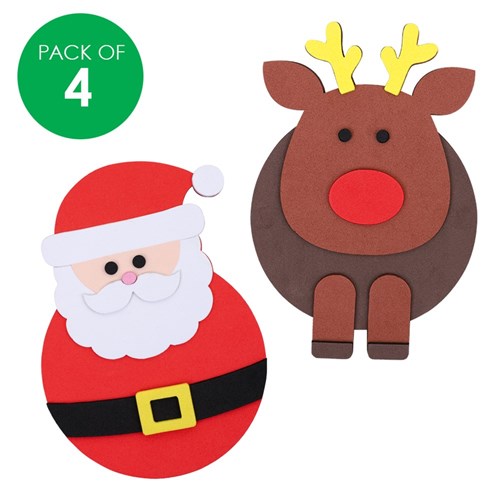 Foam Christmas Gift Card Holders CleverKit Multi Pack - Pack of 4