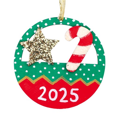 Wooden Ornaments with Cutout - Pack of 10