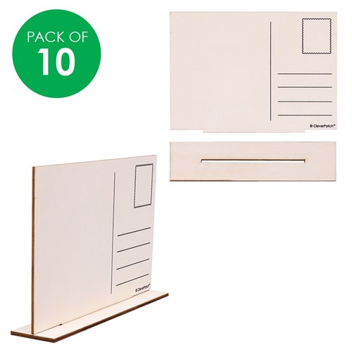 Wooden Standing Postcards - Pack of 10