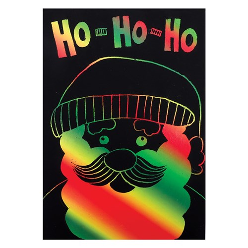 Scratch Board Sheets - Christmas Colours - Pack of 20