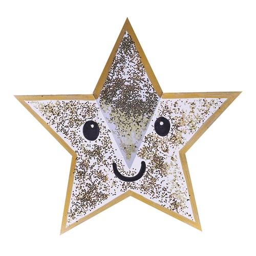 Cardboard Star Greeting Cards - White - Pack of 10