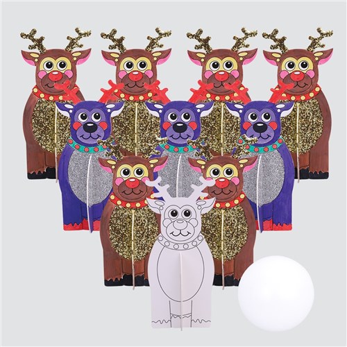 Cardboard Reindeer Skittles Game - Each Set