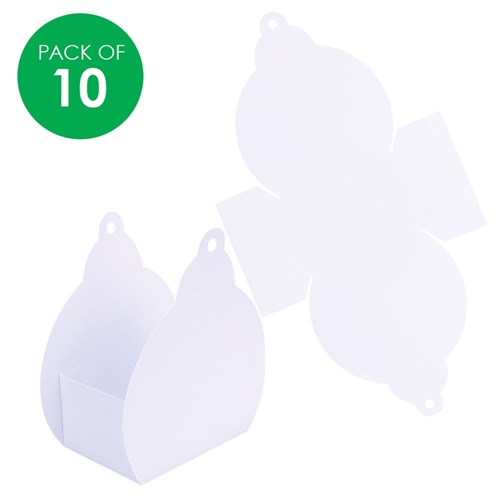 Cardboard Bauble Treat Holders - White - Pack of 10