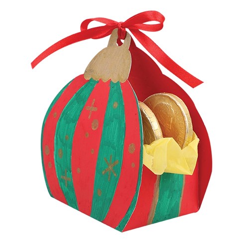 Cardboard Bauble Treat Holders - White - Pack of 10