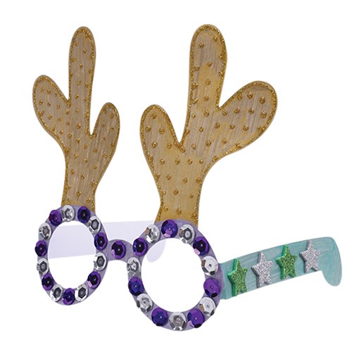 Cardboard Christmas Glasses - White - Pack of 20