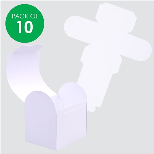 Cardboard Treasure Chests - White - Pack of 10