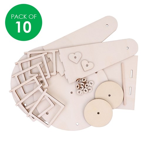 Wooden Ferris Wheel Photo Frames - Pack of 10