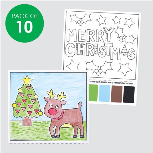 Magic Painting Pictures - Christmas - Pack of 10