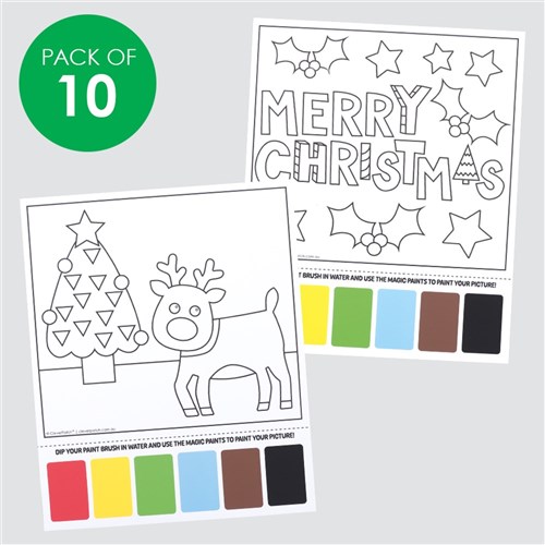 Magic Painting Pictures - Christmas - Pack of 10