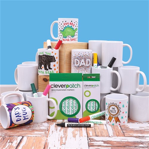 Porcelain Mugs & Markers Economy Pack