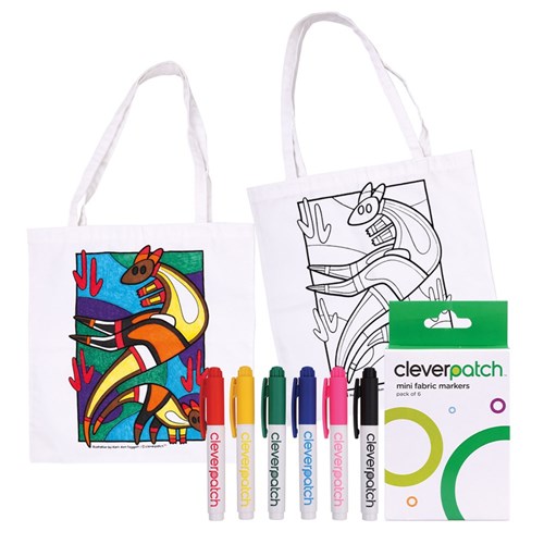 Indigenous Designed Cotton Bag with Mini Markers